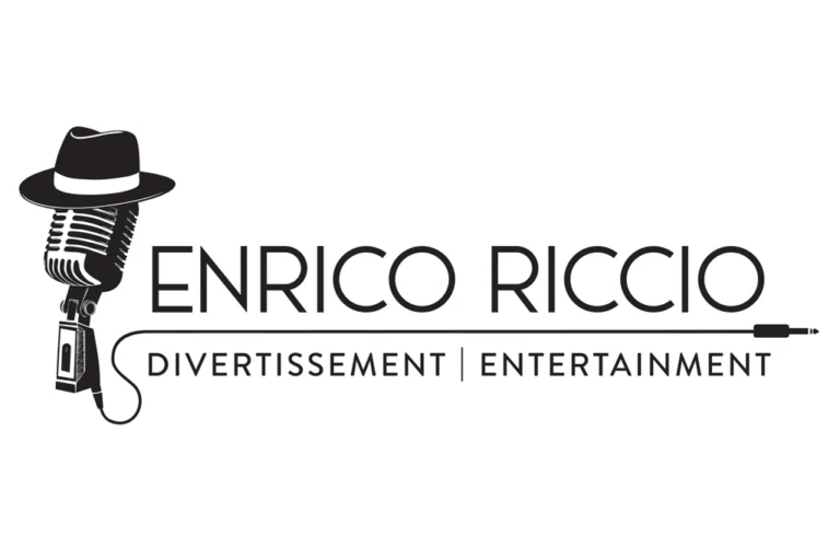 Logo du crooner Enricho Riccio – branding musical vintage conçu par KUD Creative